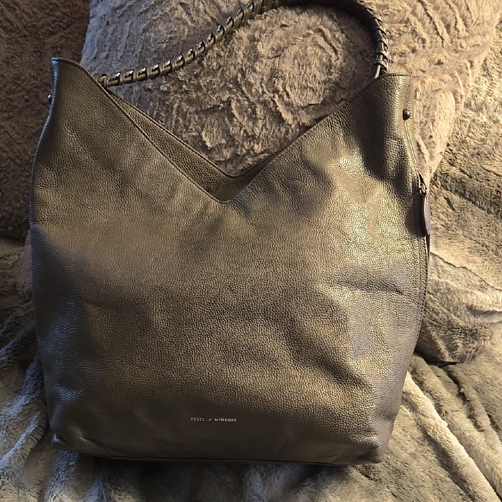 Rebecca Minkoff Gray Leather Hobo Bag